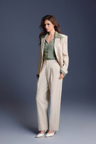 Keira Tong Double-breasted Flap Blazer