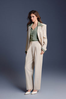 Keira Tong Double-breasted Flap Blazer