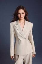 Keira Tong Double-breasted Flap Blazer