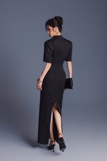 Keira Tong Zipper Peplum Dress