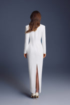 Keira Tong Folded Buttons Dress