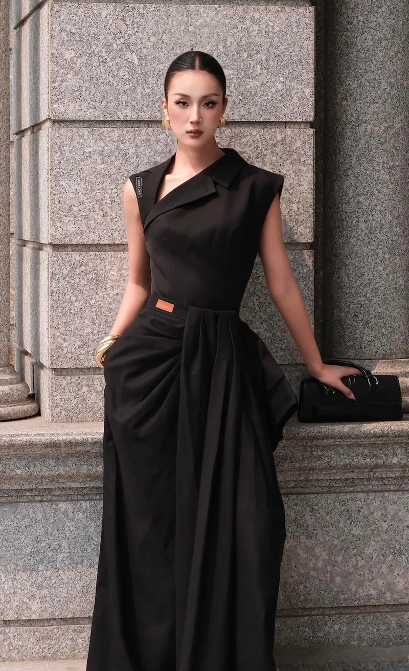 Keira Tong Diagonal Peplum Top