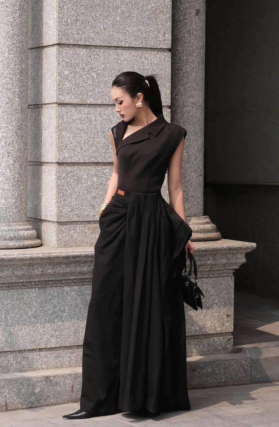 Diagonal Peplum Top