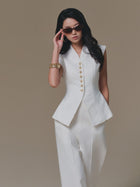 White Wide Leg Pant