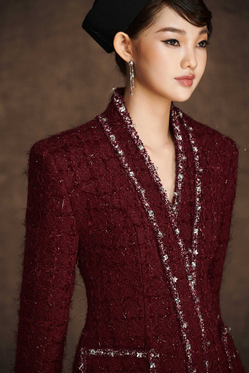 Red Embroidered Skirt