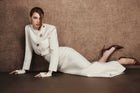 White Corset Pencil Tweed Skirt