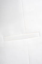 White Pointed Wrap Blazer