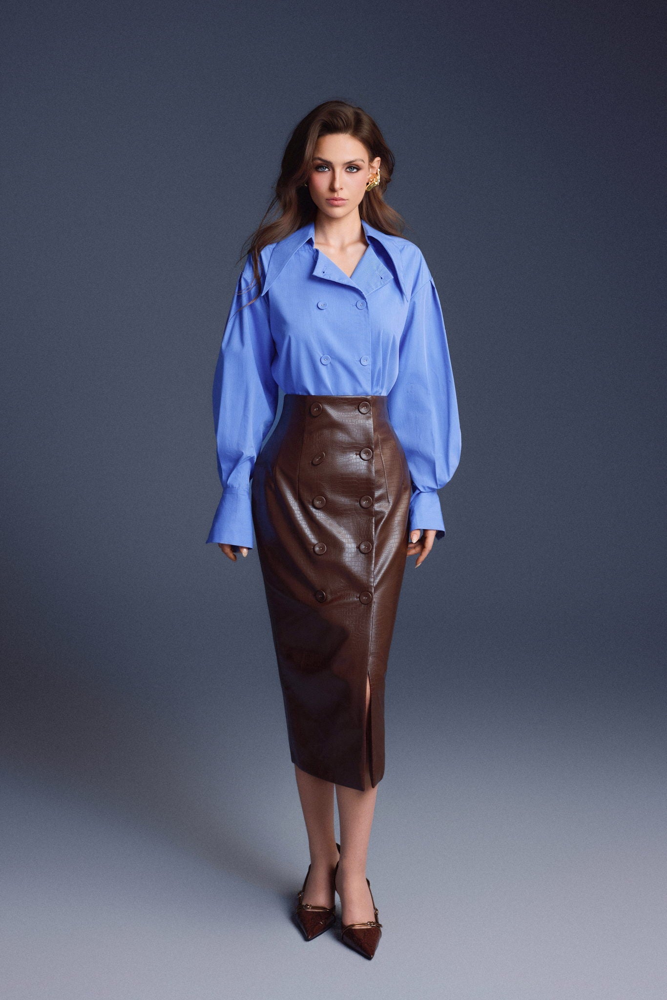 Keira Tong Blue Tailored Shirt