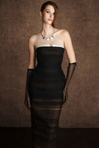 Black Bustier Shading Dress