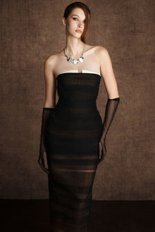 Black Bustier Shading Dress