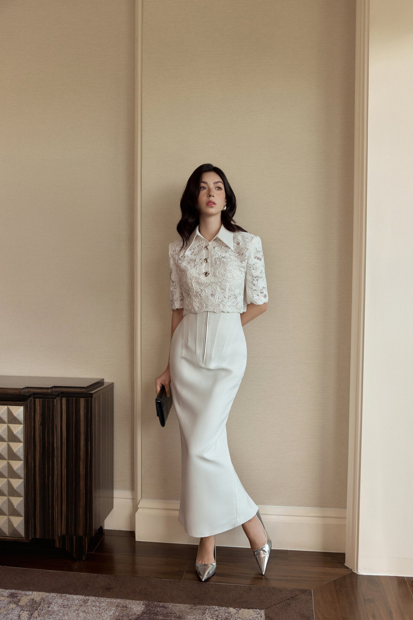 White Gianna Skirt — Keira Tong