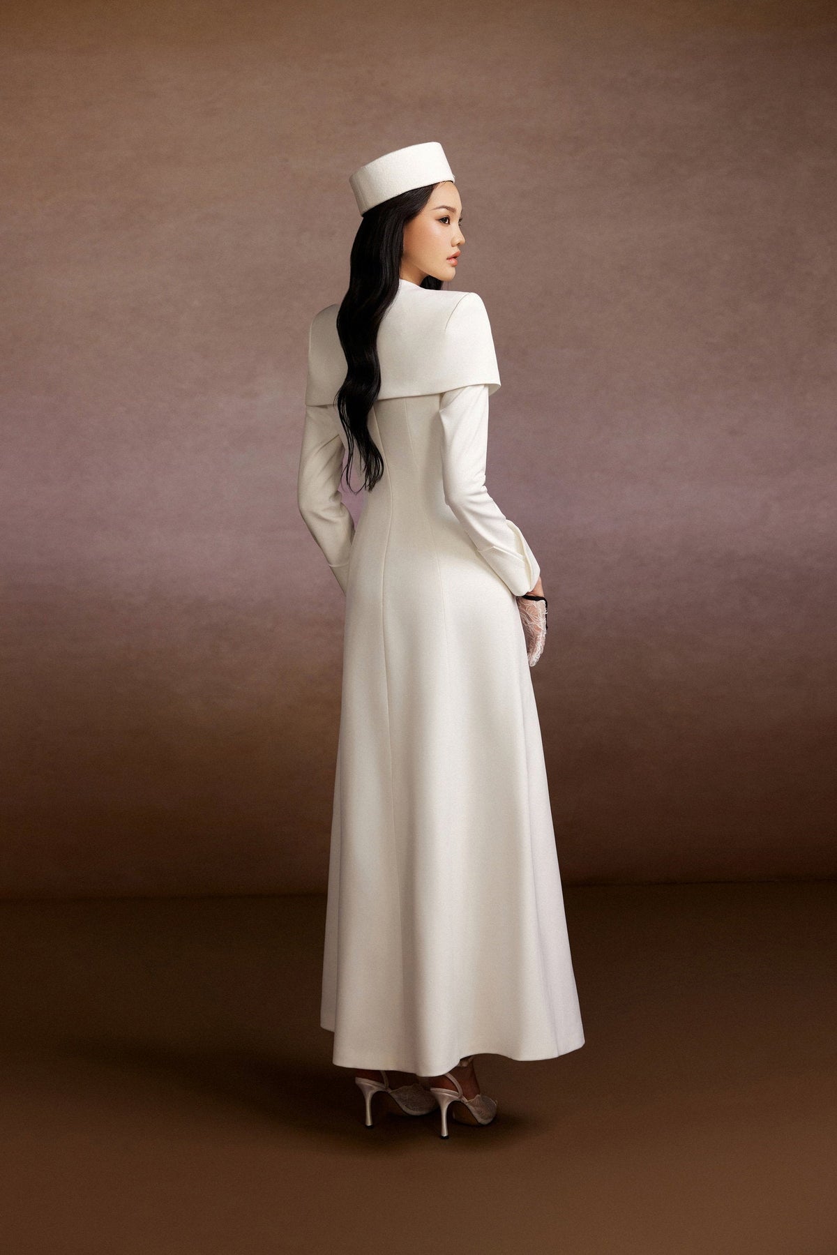 Cape Longsleeves Dress