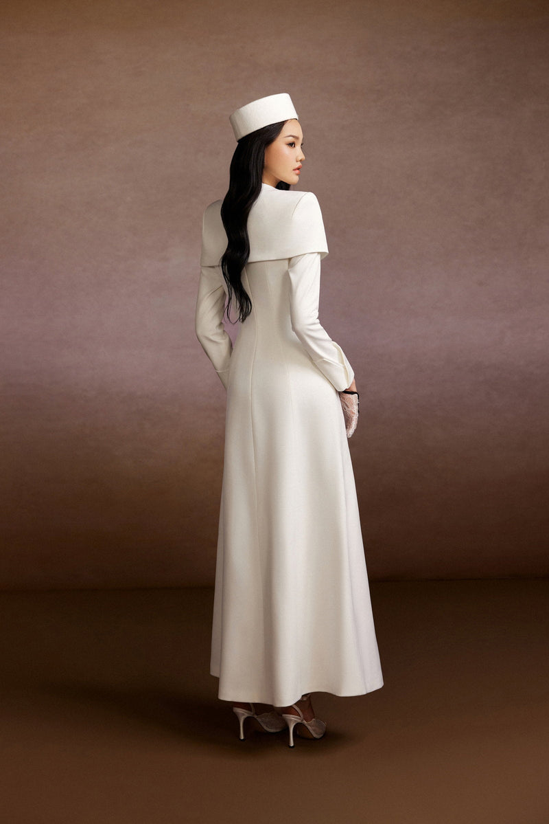 Cape Longsleeves Dress