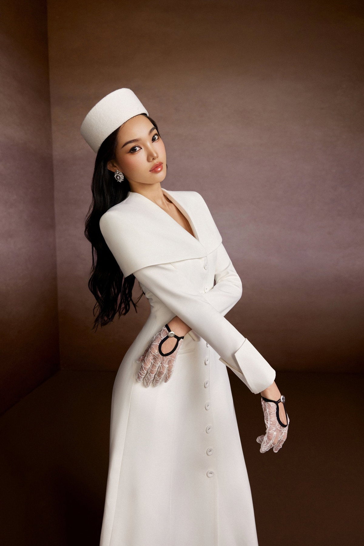 Cape Longsleeves Dress