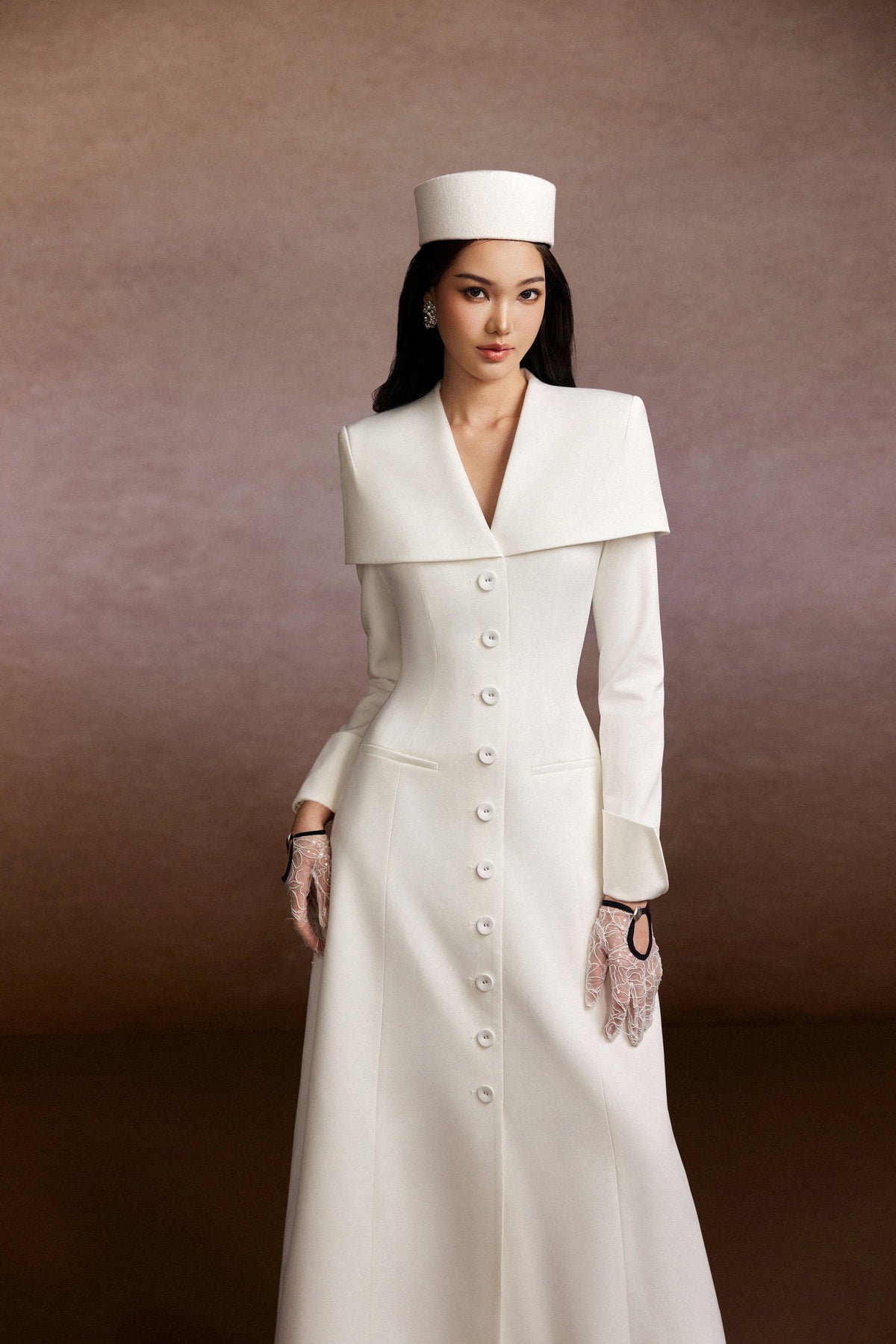 Cape Longsleeves Dress