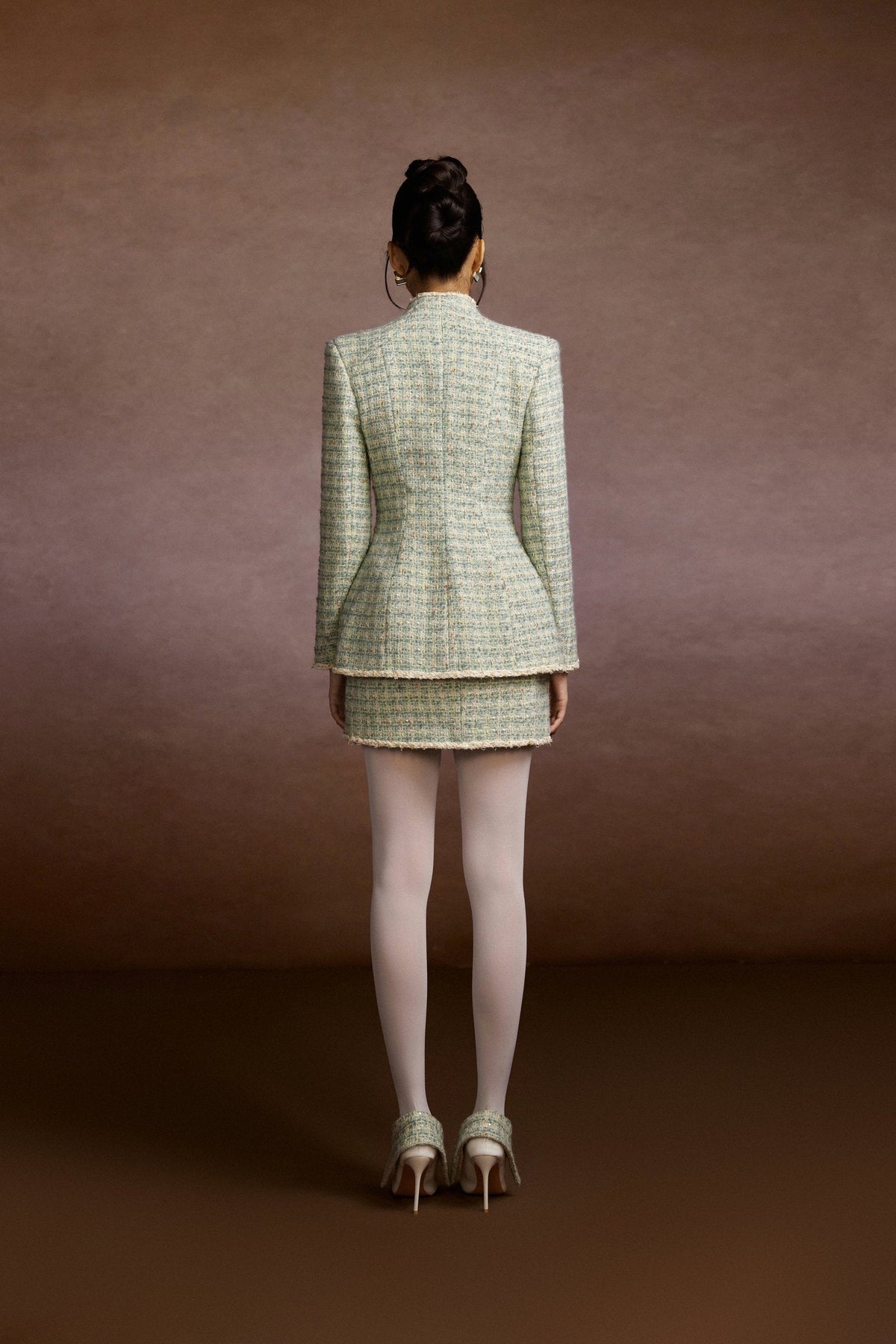 Charm Tweed Blazer and Skirt Set