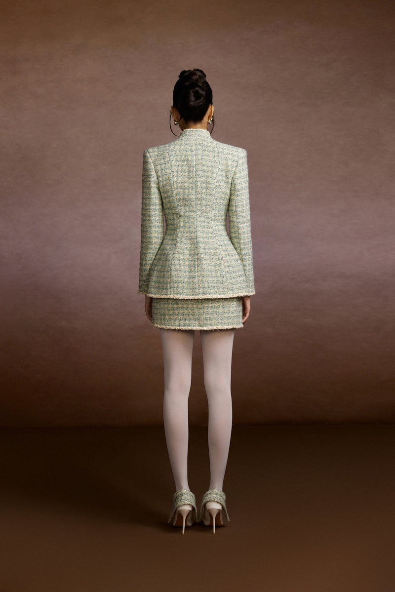 Charm Tweed Blazer and Skirt Set