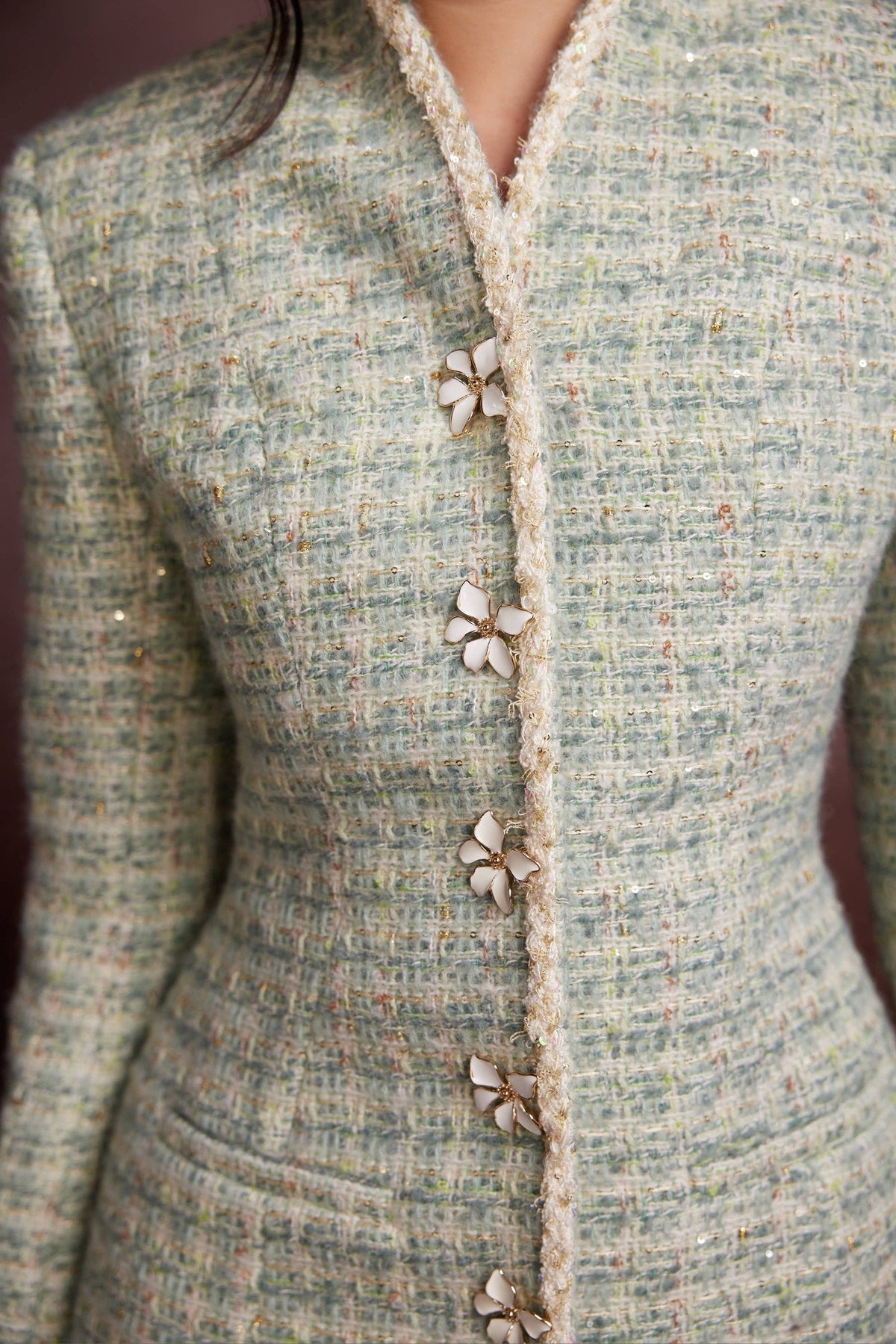 Charm Tweed Blazer and Skirt Set