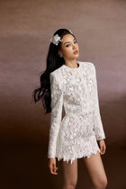 Hyacinth Lace Blazer and Mini Skirt Set