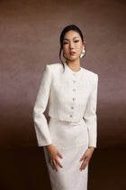 Mono Tweed Blazer and Corset Skirt Set
