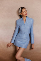 Sparkle Blazer and Mini Skirt Set