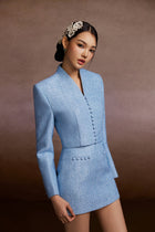 Sparkle Blazer and Mini Skirt Set